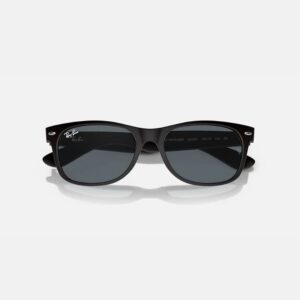 عینک آفتابی فریم مشکی مات با لنز آبی ری بن مدل NEW WAYFARER CLASSIC