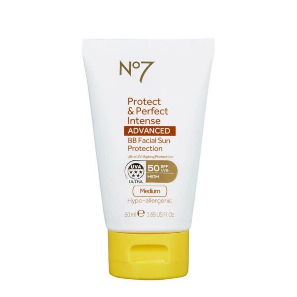 محافظ پوست نامبر سون مدل Protect & Perfect Intense ADVANCED BB Facial Sun Protection SPF50 Medium 50ml