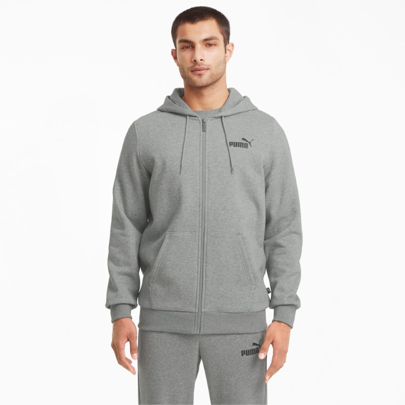 هودی مردانه پوما مدل Essentials Full-Zip Logo