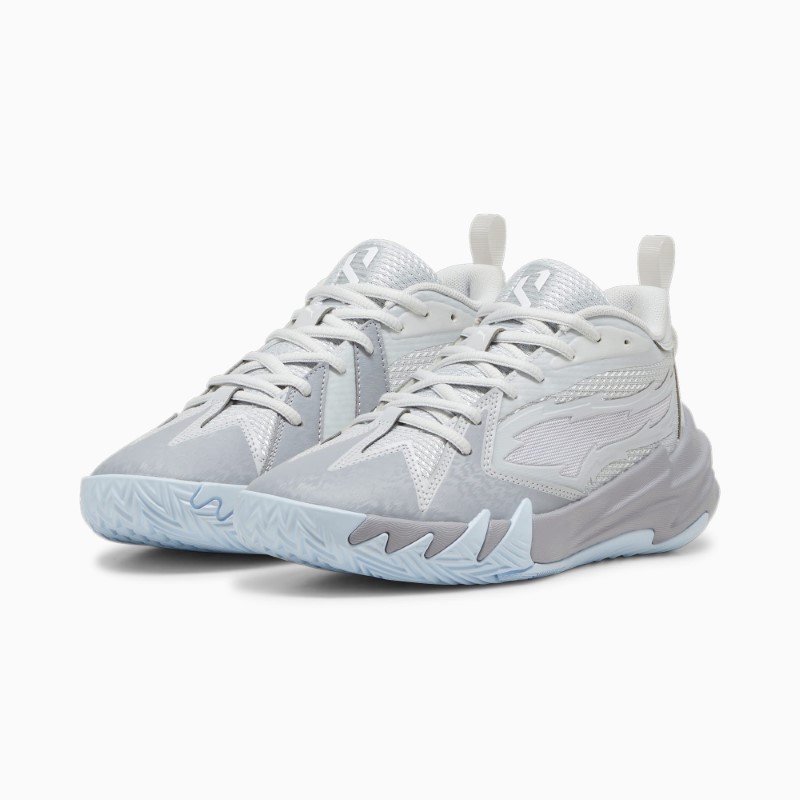 کفش ورزشی بچهگانه سفید پوما مدل Scoot Zeros Grey Ice Youth Basketball Shoes