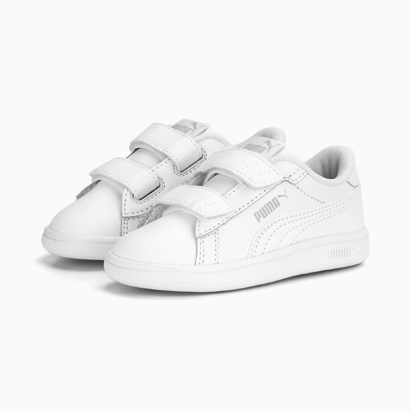 کفش جوانان سفید پوما مدل Smash 3.0 Leather V Sneakers Baby