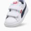 کفش جوانان سفید، مشکی پوما مدل Smash 3.0 Leather V Sneakers Baby