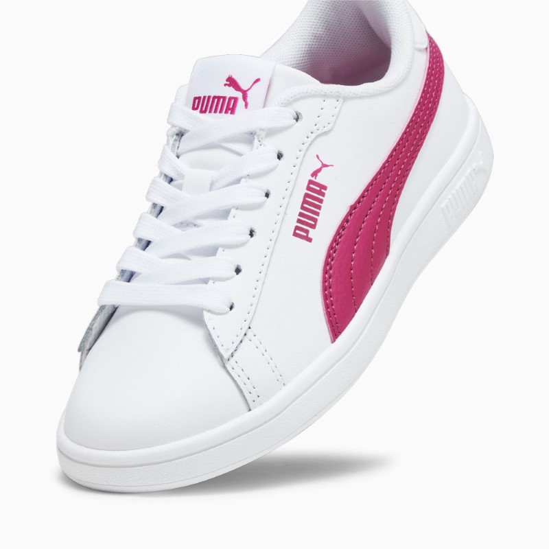 White, red Puma Smash 3.0 L Shoes Kids