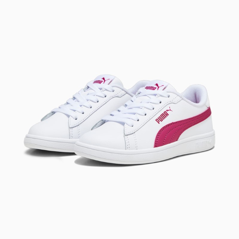 White, red Puma Smash 3.0 L Shoes Kids