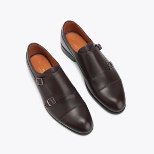 کفش چرم مردانه قهوه‌ای کرت گایگر مدل sloane monk shoe