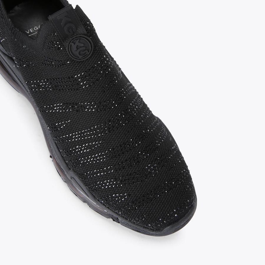 کفش ورزشی زنانه مشکی کرت گایگر مدل legit slip on bling sneaker