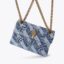 کیف مینی زنانه آبی کرت گایگر مدل mini denim kensington bag