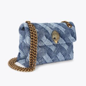 کیف مینی زنانه آبی کرت گایگر مدل mini denim kensington bag