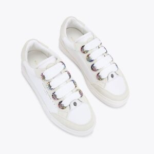 کفش ورزشی زنانه سفید کرت گایگر مدل kensington eyelet slim sneaker