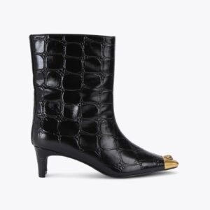 کفش چرم نیم بوت زنانه مشکی کرت گایگر مدل regent ankle boot