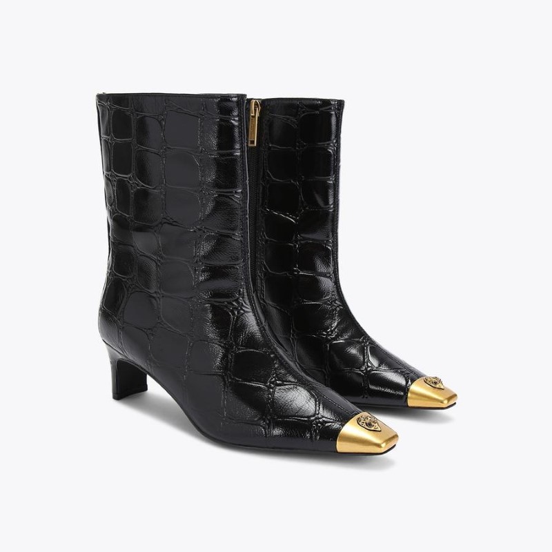 کفش چرم نیم بوت زنانه مشکی کرت گایگر مدل regent ankle boot