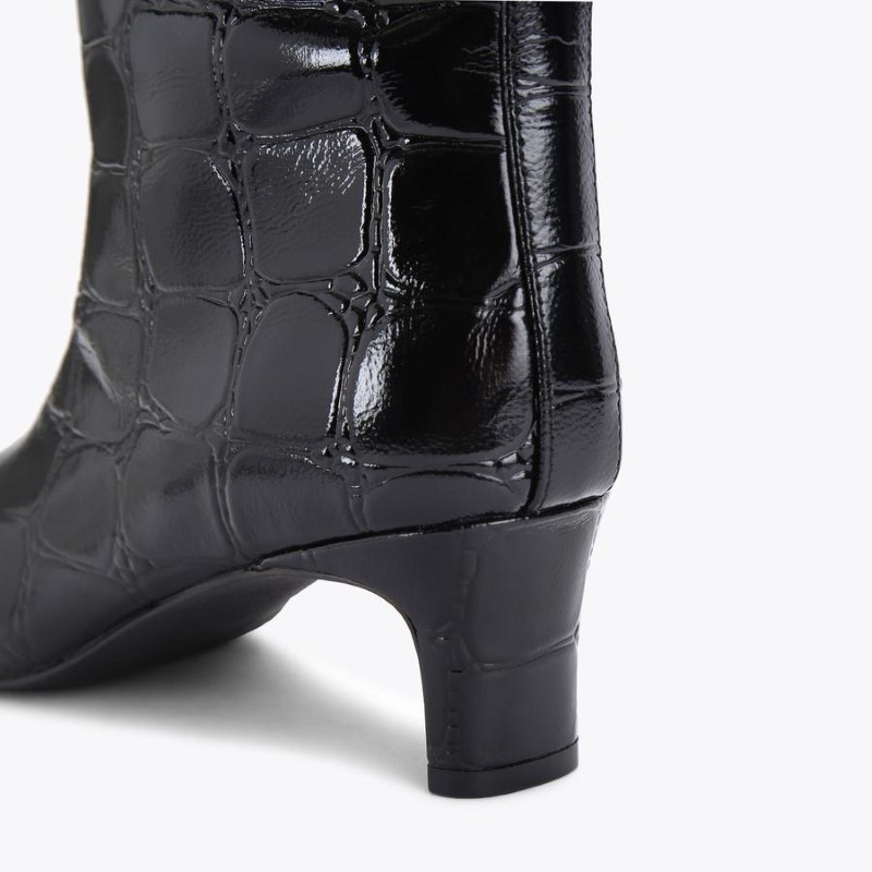 کفش چرم نیم بوت زنانه مشکی کرت گایگر مدل regent ankle boot