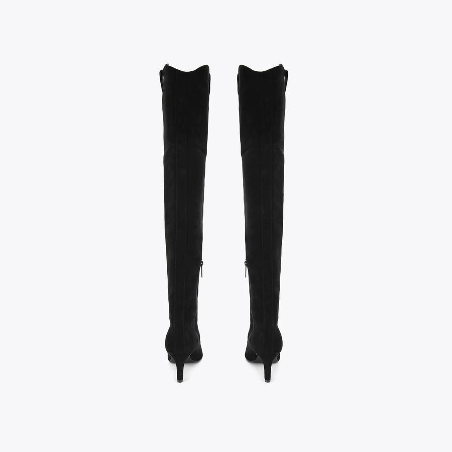 چکمه زنانه مشکی کرت گایگر مدل regent over the knee boot