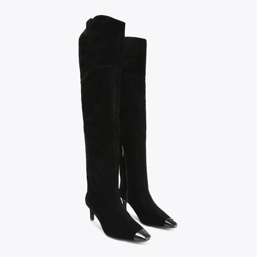 چکمه زنانه مشکی کرت گایگر مدل regent over the knee boot