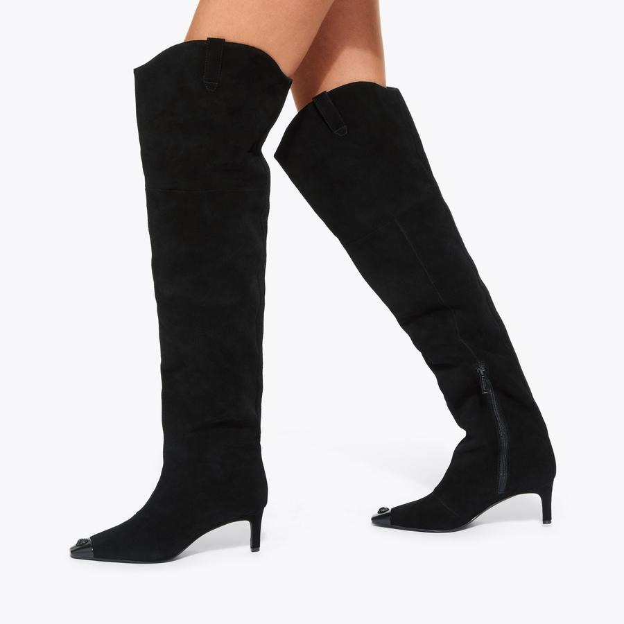 چکمه زنانه مشکی کرت گایگر مدل regent over the knee boot